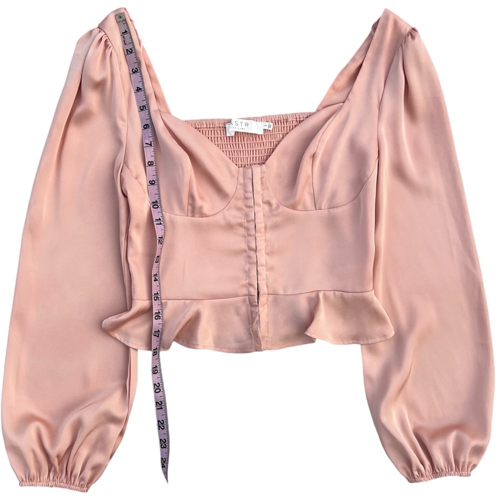 ASTR The Label - Satin Peplum Top - Women’s Size S - Picture 12 of 14
